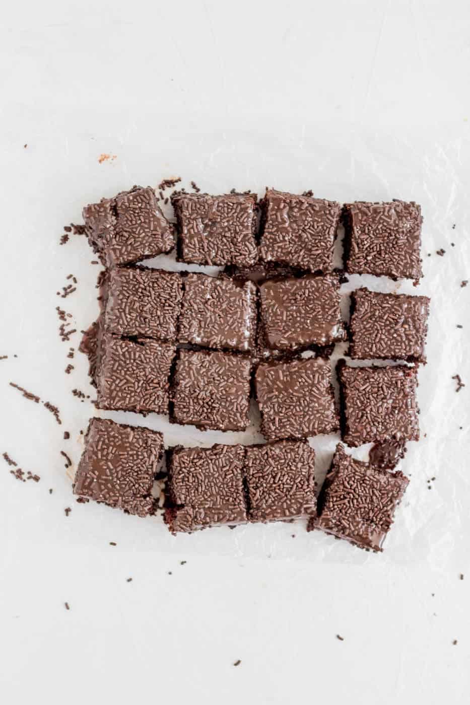 Chocolate Cake Squares and an introduction One Sarcastic Baker