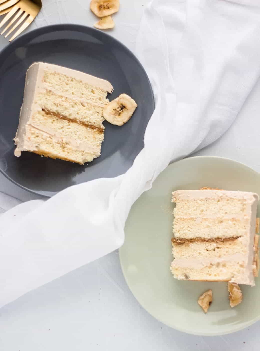 Banana Sponge Cake with Cookie Butter Buttercream