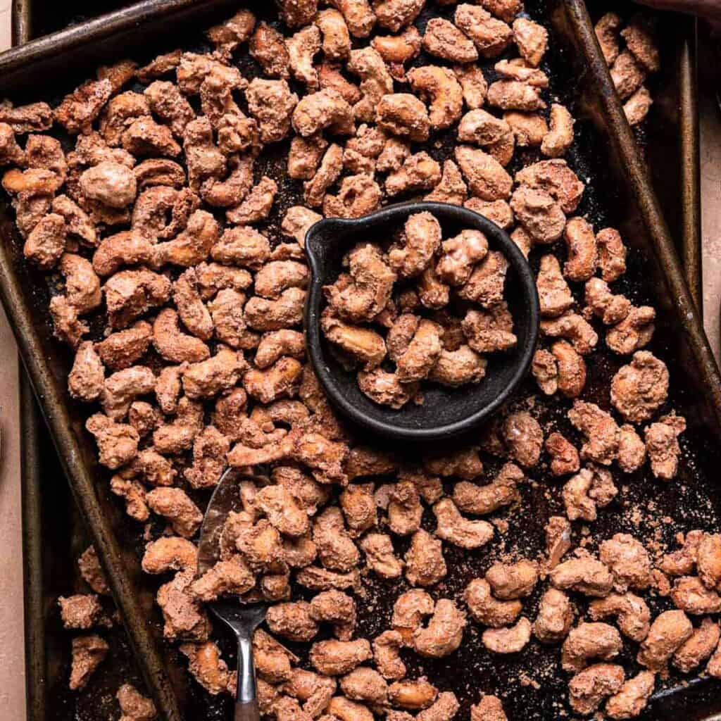 Candied Cashews Super fast and super easy recipe.