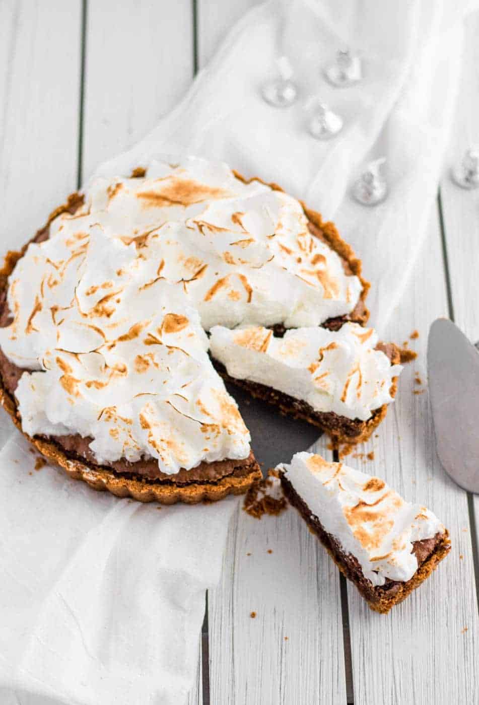 Hershey Brownie S'mores Pie, a delicious way to celebrate chocolate