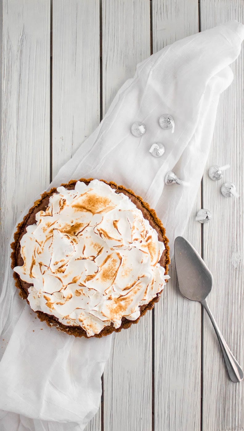 Hershey Brownie S'mores Pie, a delicious way to celebrate chocolate