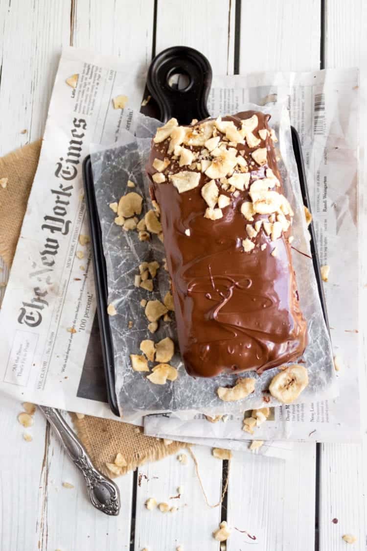 banana brownie swirl cake