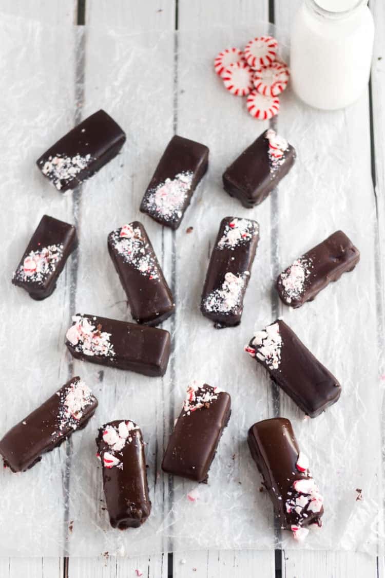 peppermint candy and chocolate bars