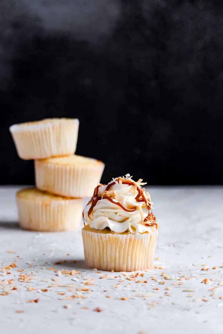 coconut dulche de leche cupcakes