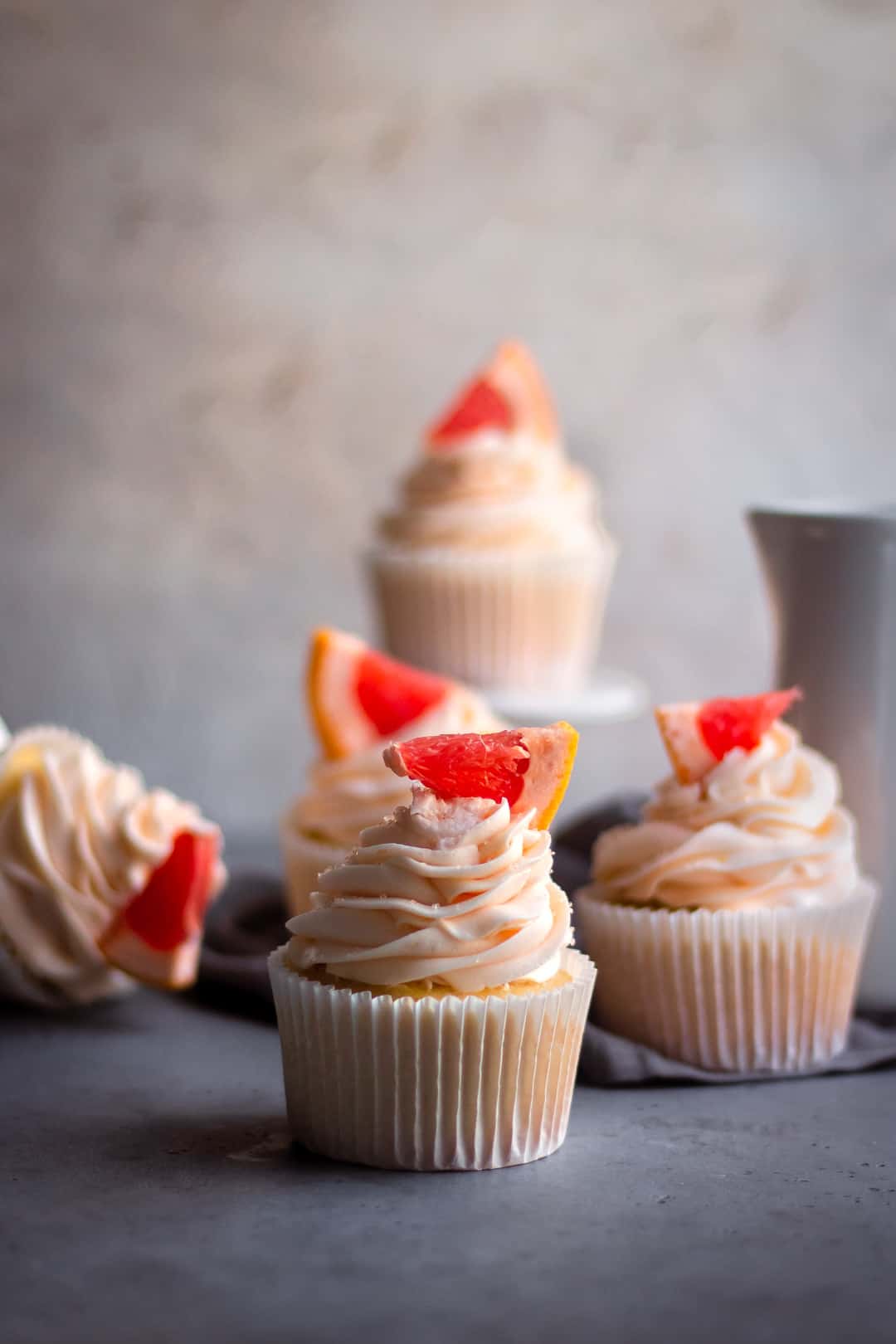 Vanilla Cupcakes with Grapefruit buttercream