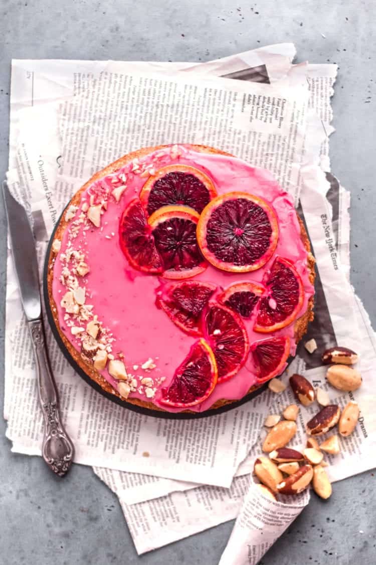 brazilian nut blood orange cake