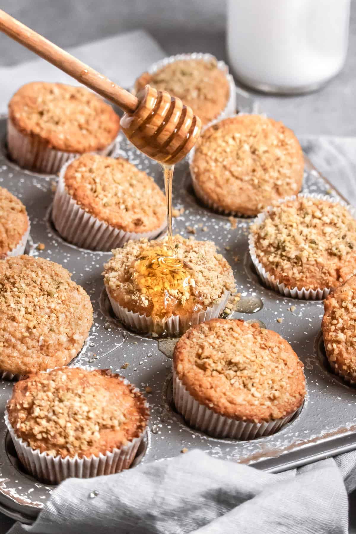 Honey Orange Blossom Baklava Muffins