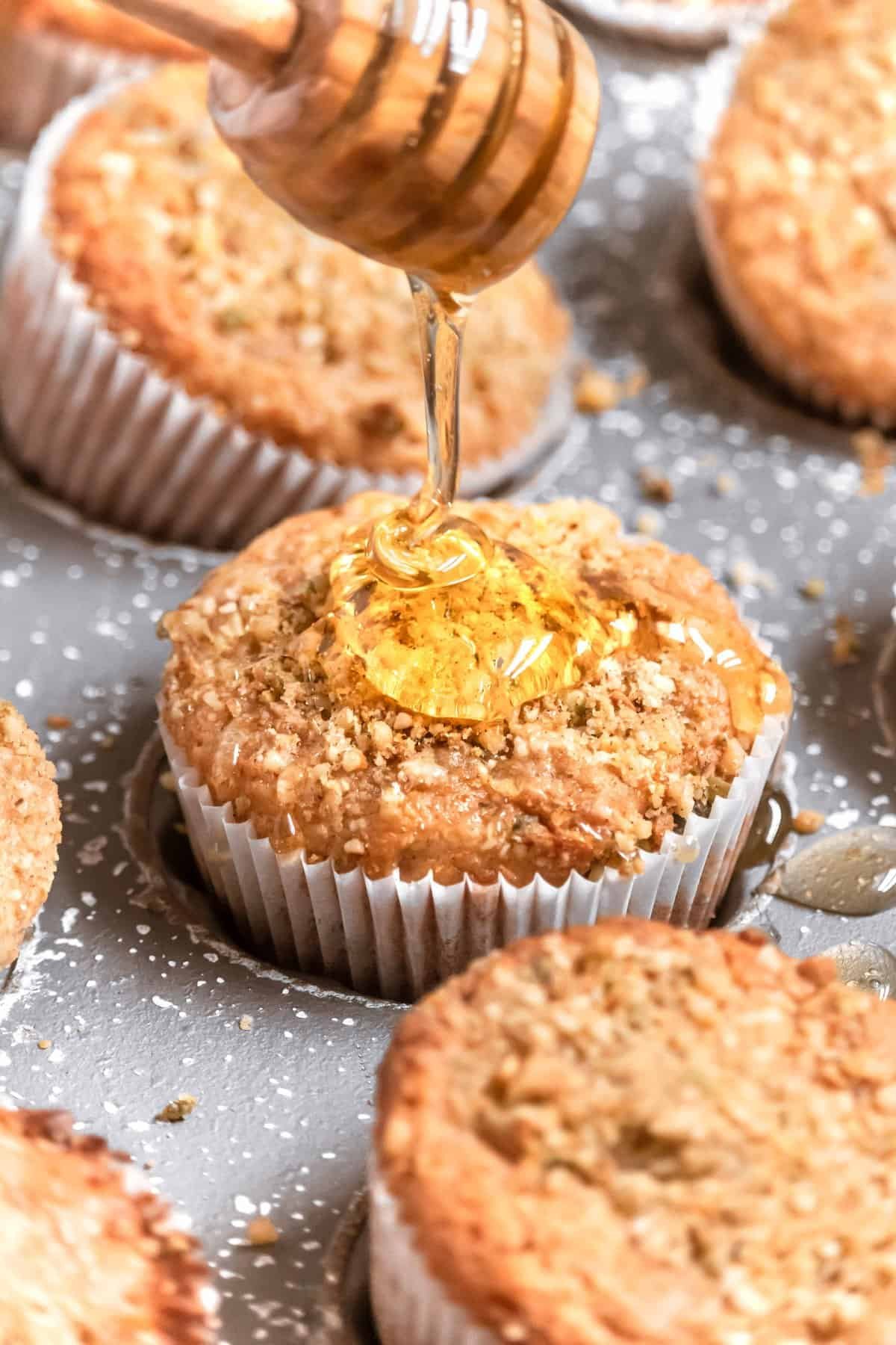 Honey Orange Blossom Baklava Muffins