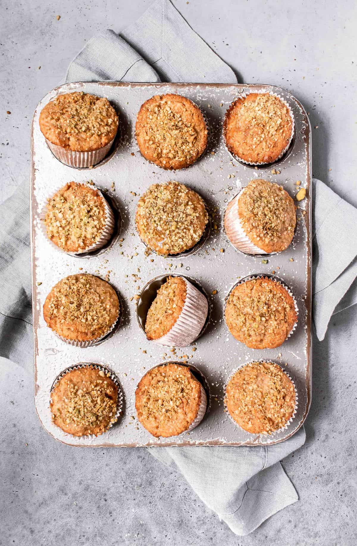 Honey Orange Blossom Baklava Muffins