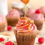 Chocolate Honey and Raspberry Cupcakes