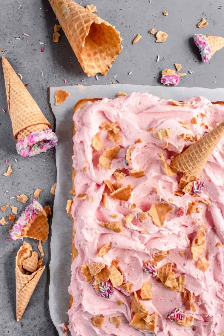 Ice cream buttercream is a buttery and smooth frosting