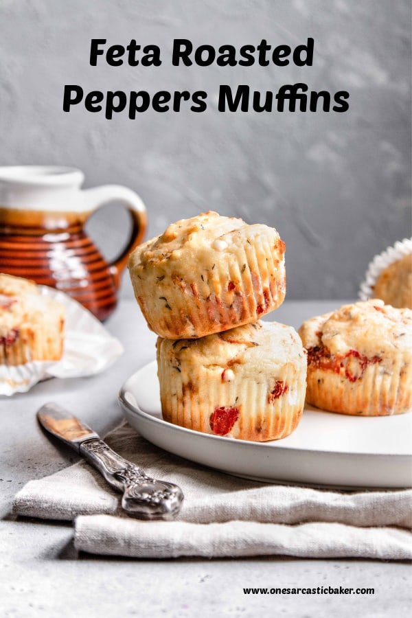 Feta Roasted Pepper Muffins