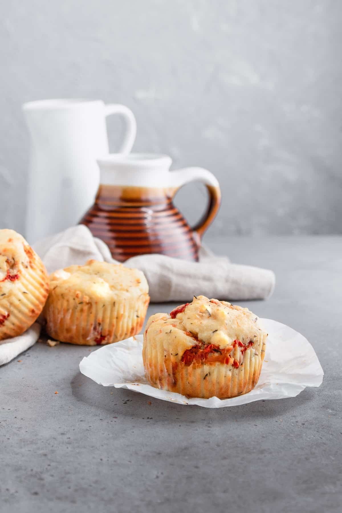 Feta Roasted Pepper Muffins