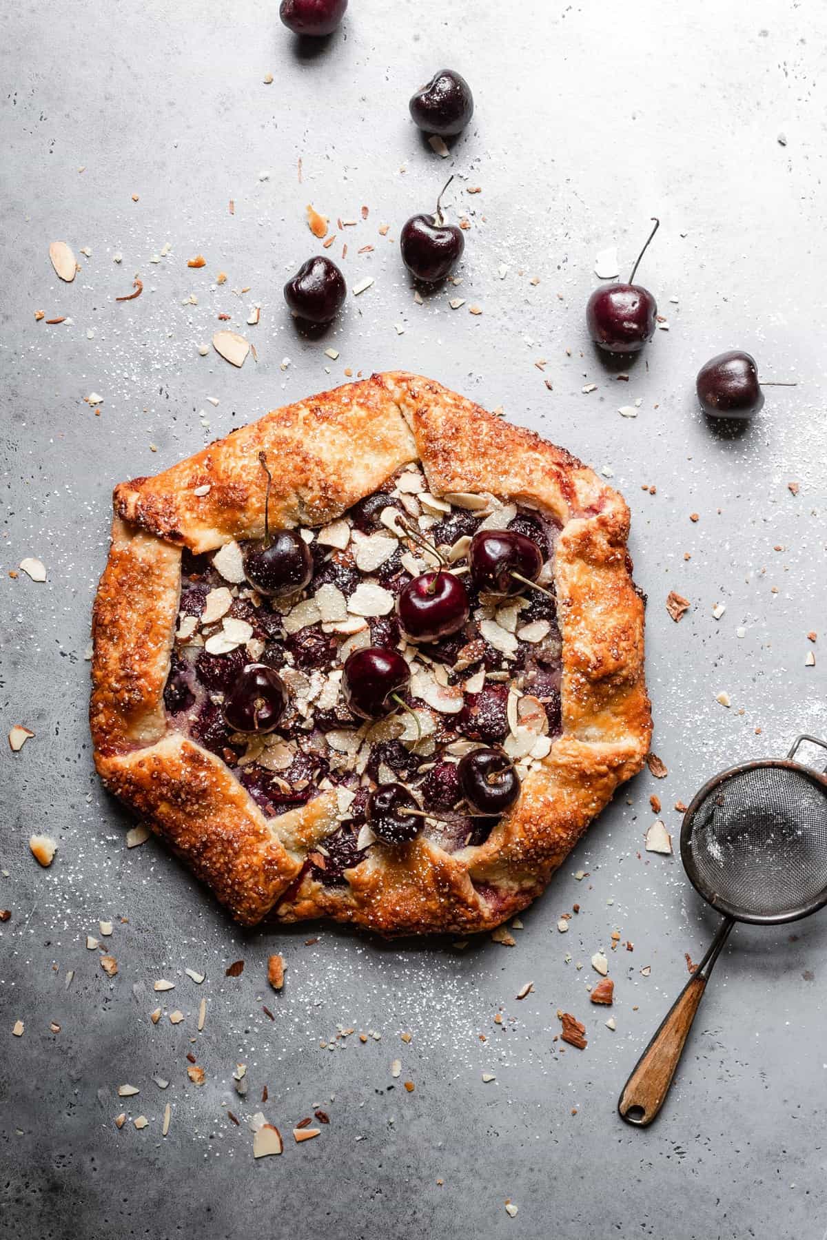  Cherry Galette layered with almond paste and topped with sweet Cheery filling