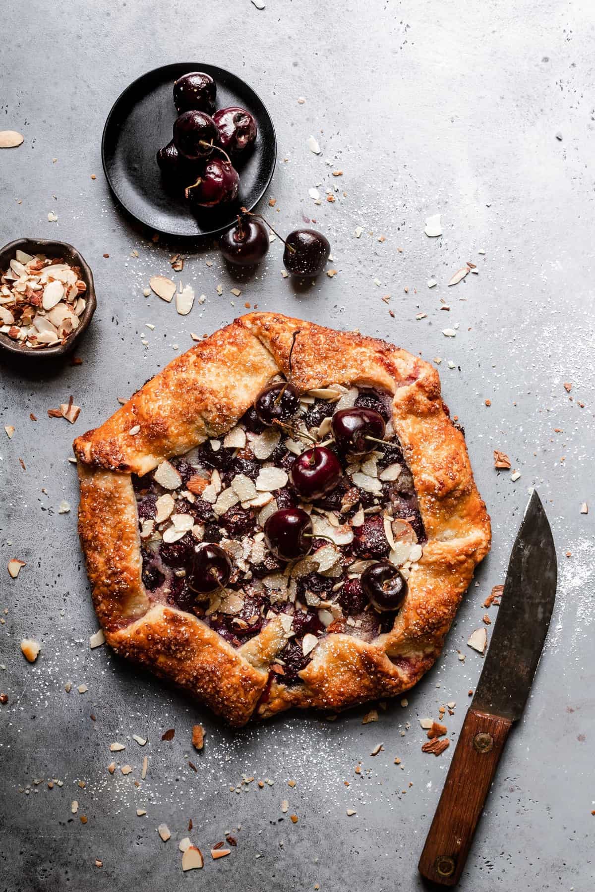  Cherry Galette layered with almond paste and topped with sweet Cheery filling