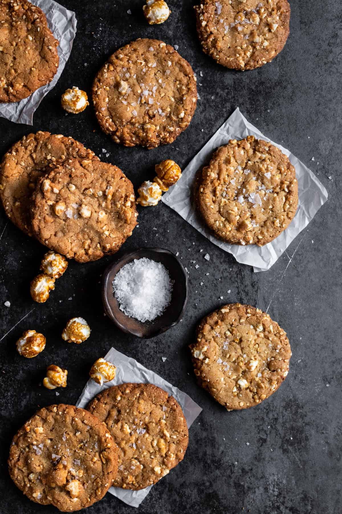 Caramel popcorn cookies recipe