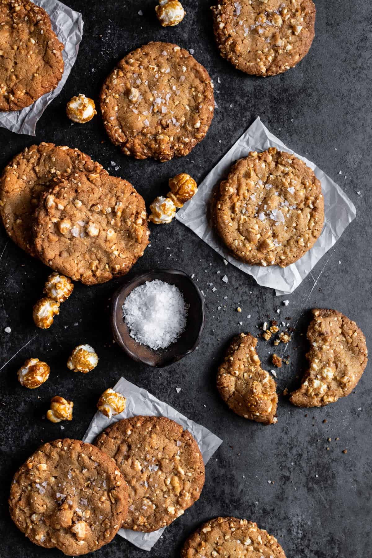 Caramel popcorn cookies recipe