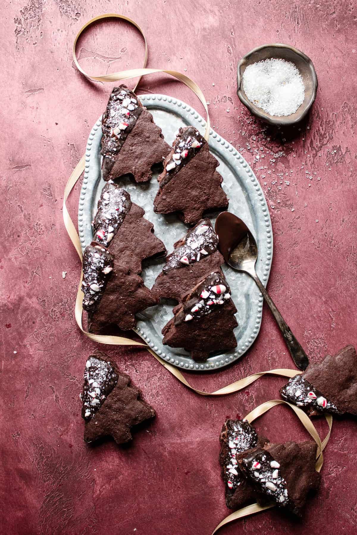 Chocolate Peppermint Christmas Cookies