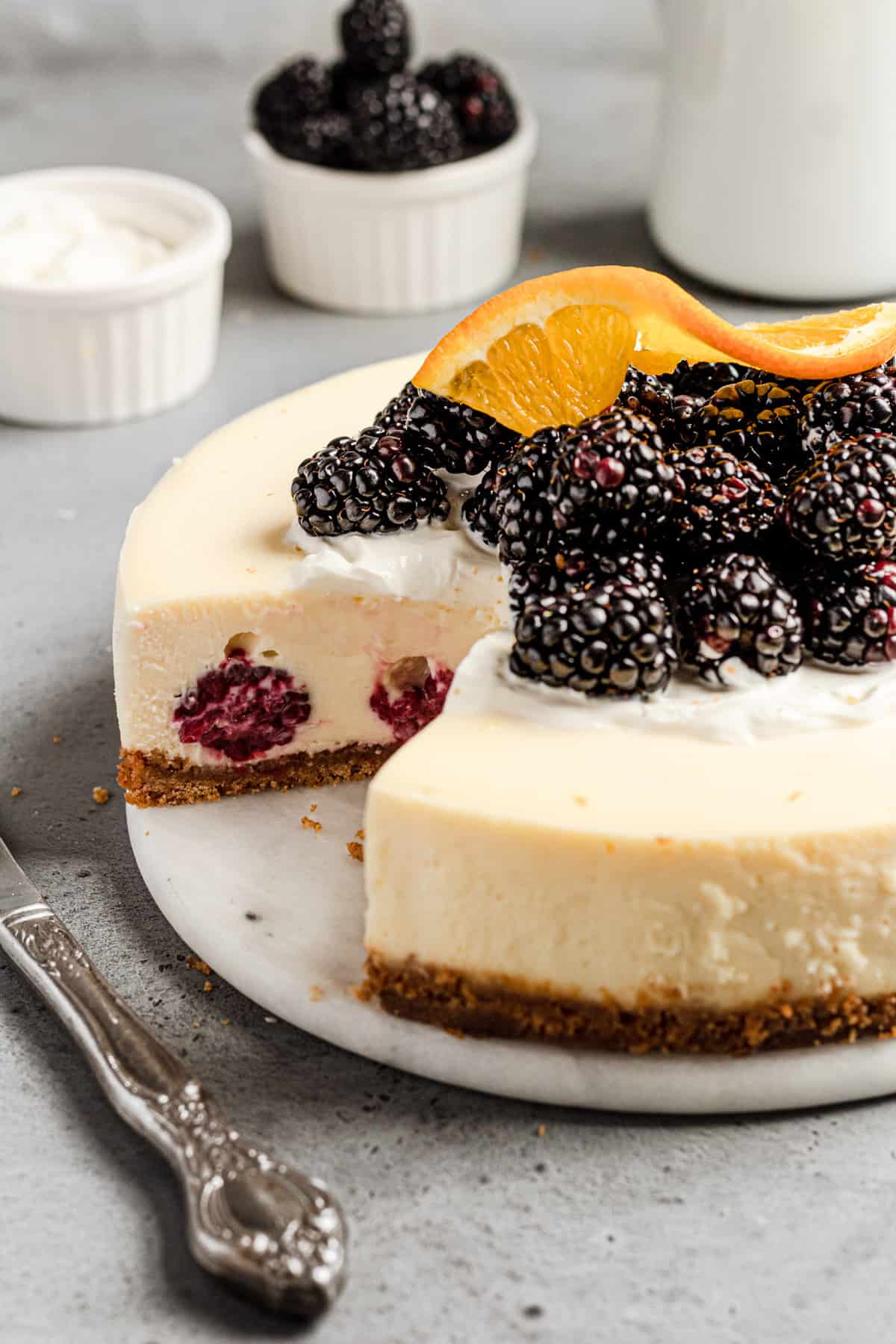 Blackberry Vanilla Cheesecake