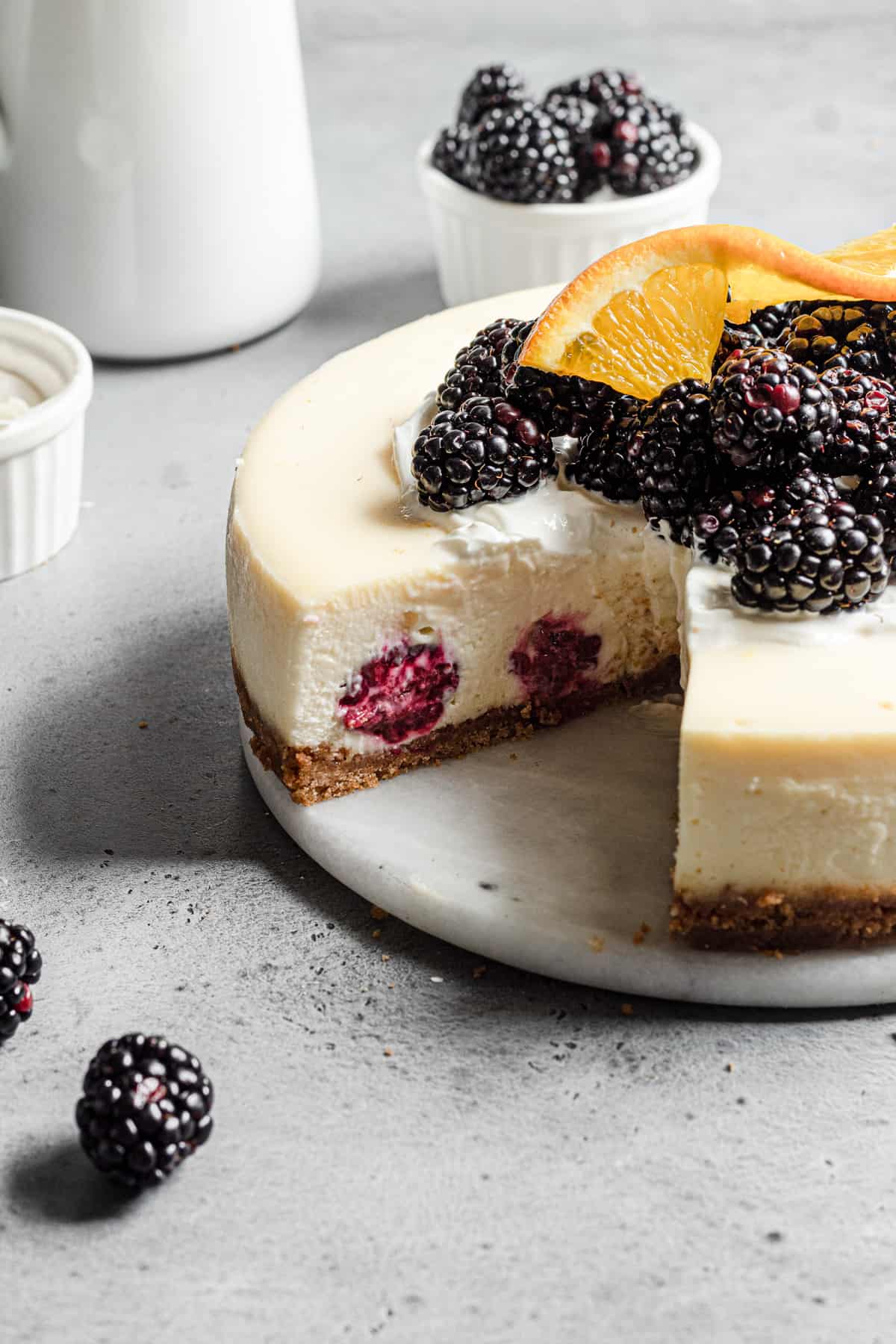 Blackberry Vanilla Cheesecake