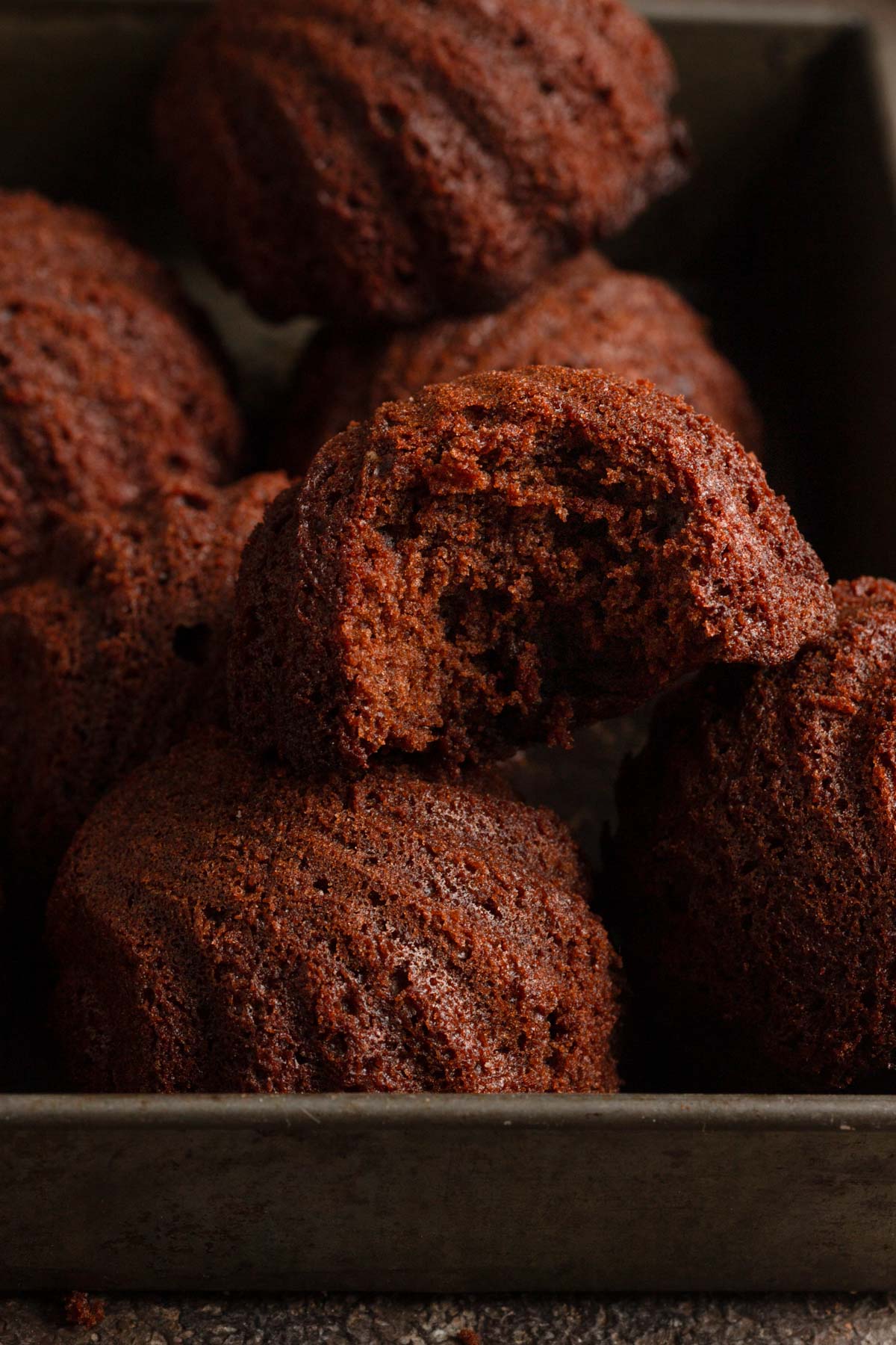 chocolate madeleines.