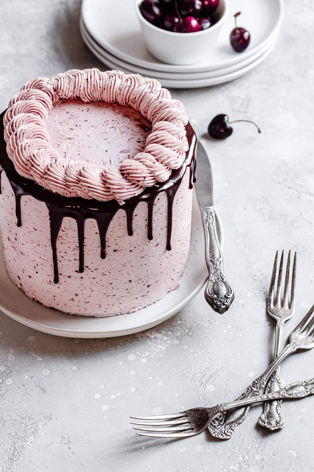Chocolate cherry layer cake recipe