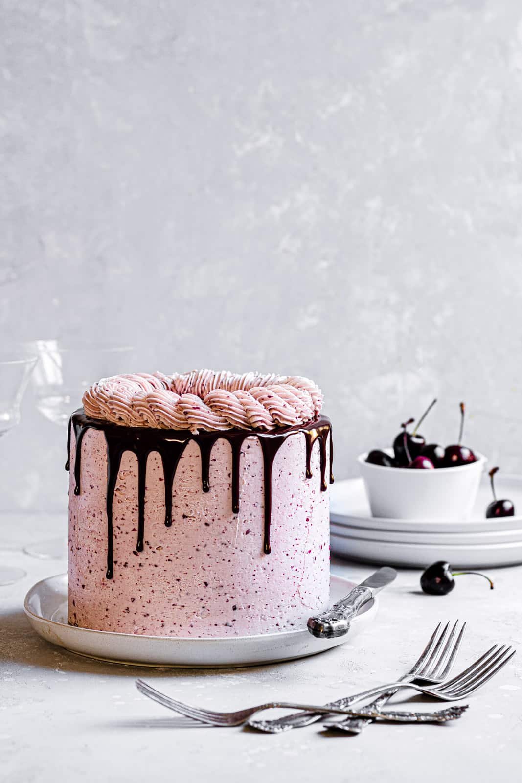 Chocolate cherry layer cake recipe