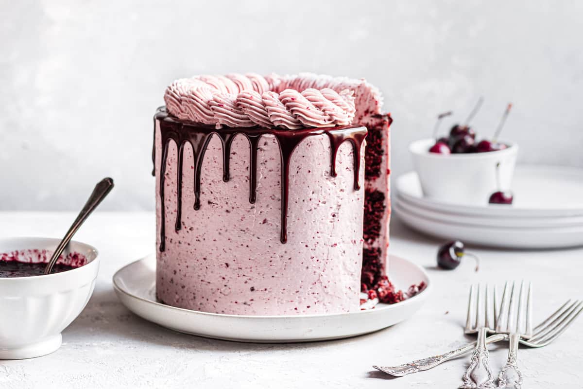 Chocolate cherry layer cake recipe