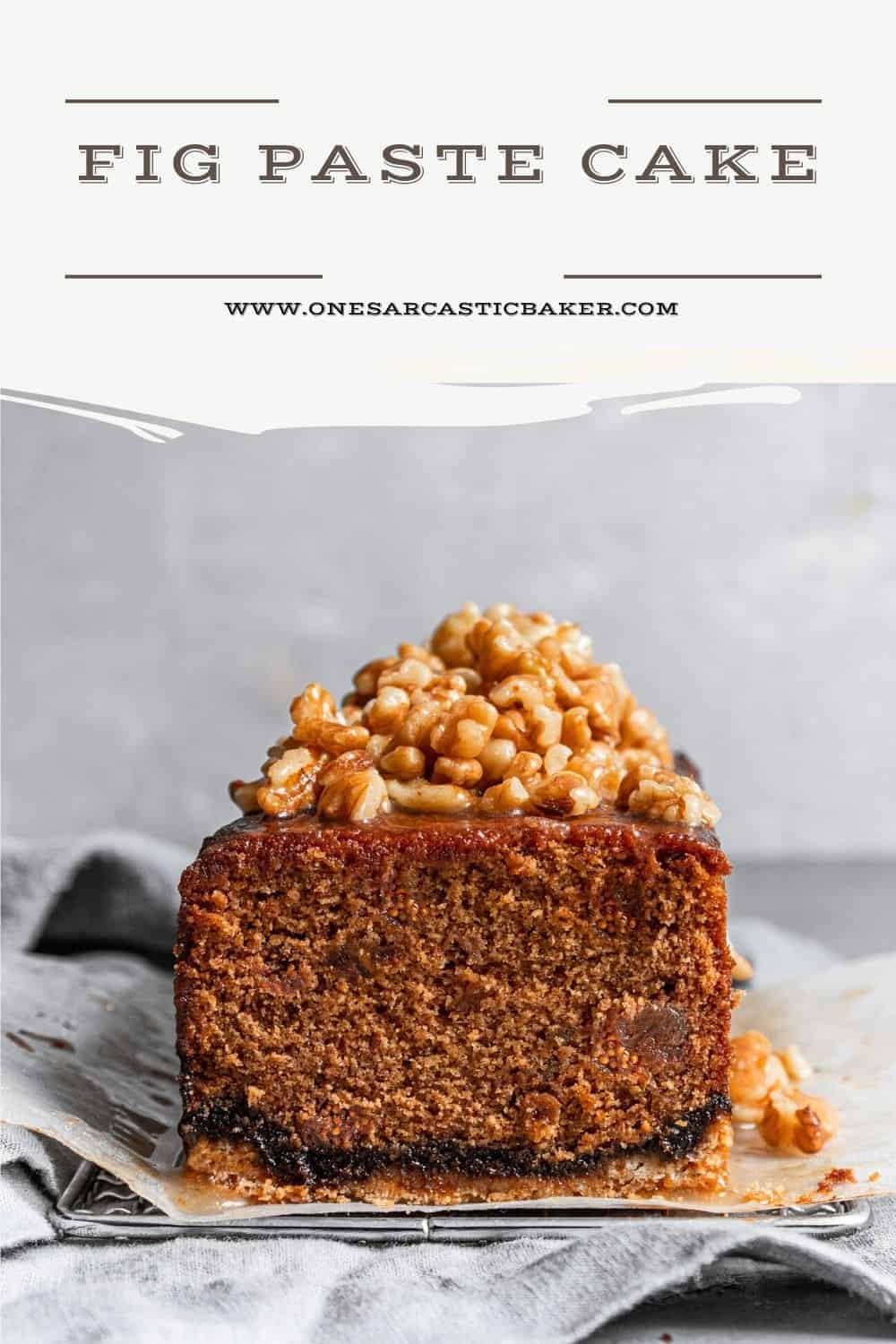 Fig Cake with oat crust - One Sarcastic Baker