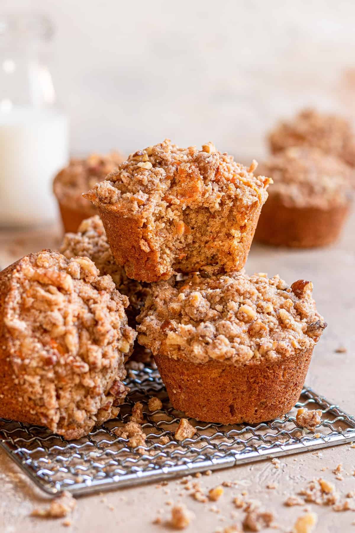 Carrot muffin with nut streusel recipe.