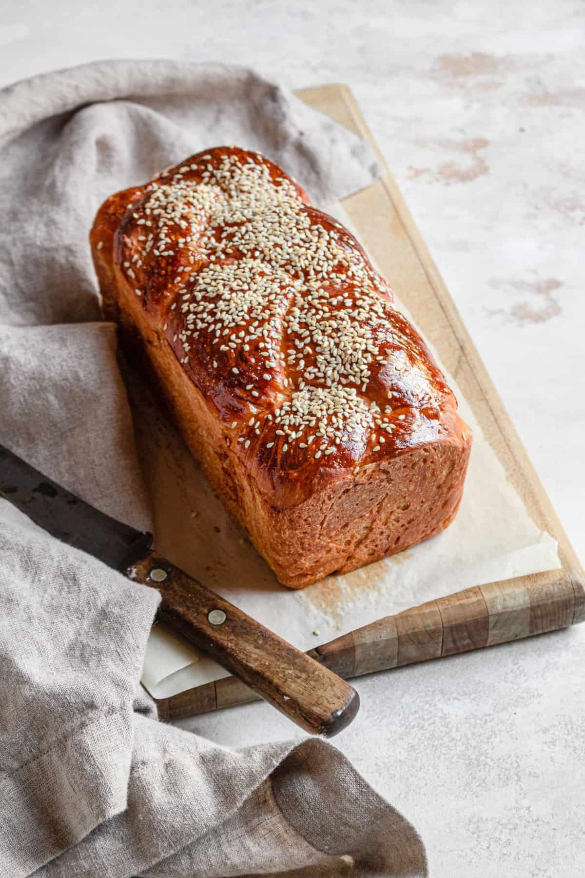 Basic challah bread loaf recipe