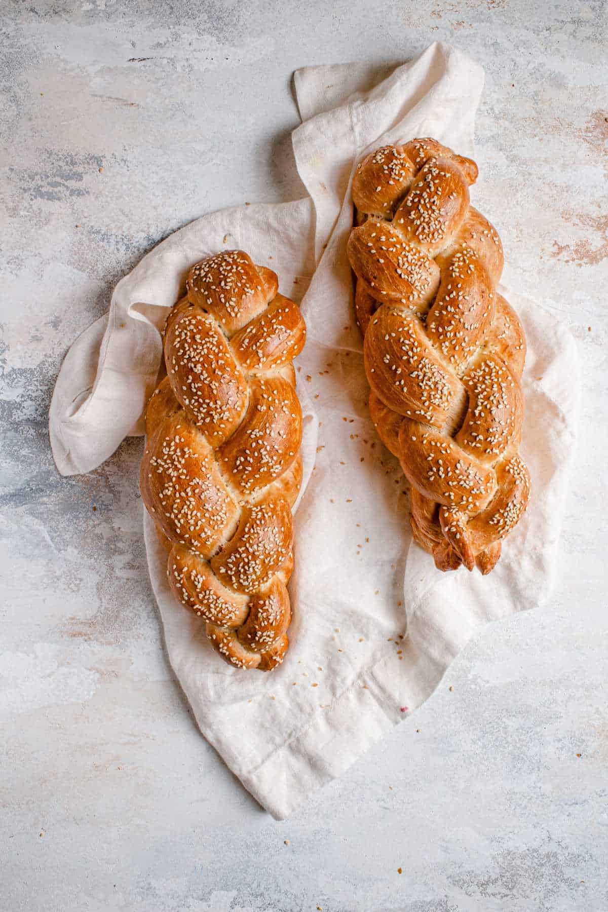 Basic challah bread loaf recipe