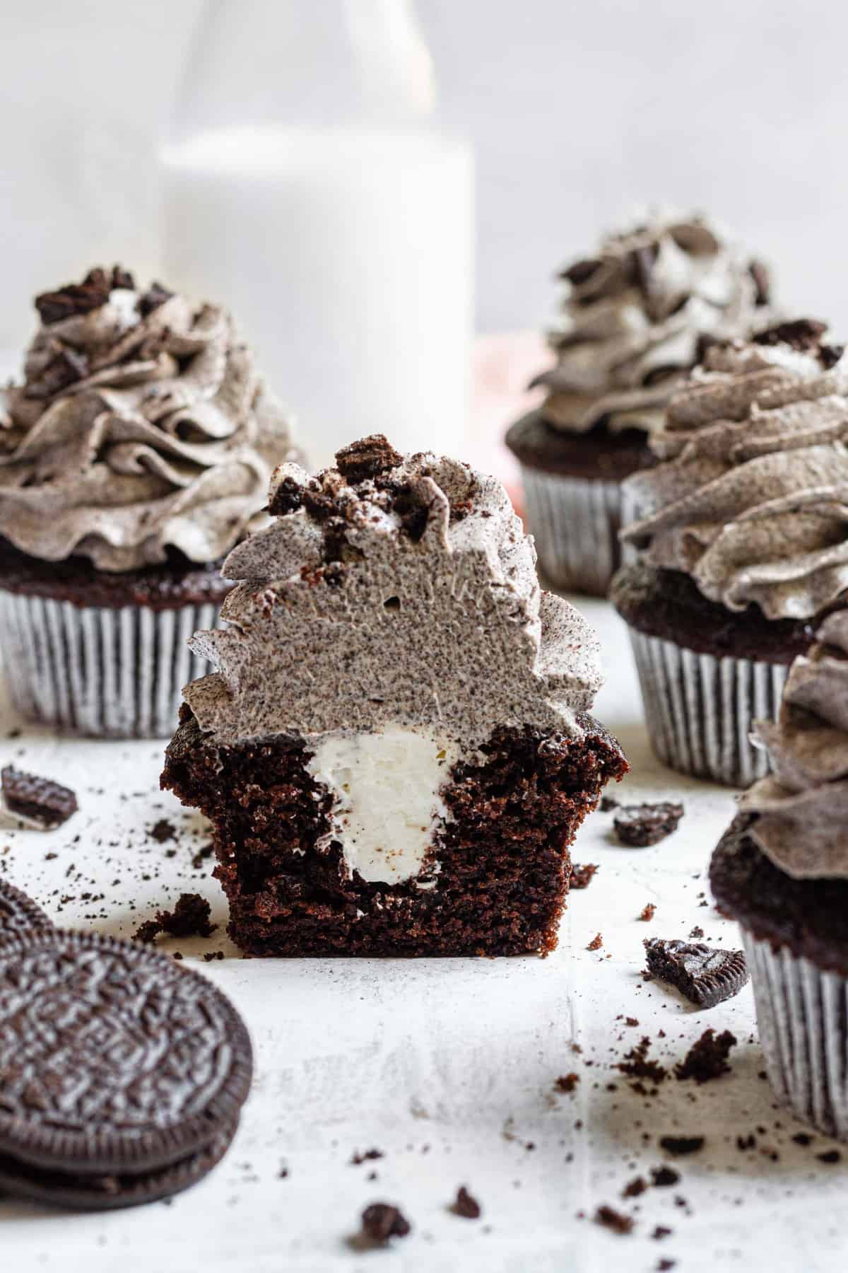 Chocolate Oreo Cupcakes recipe