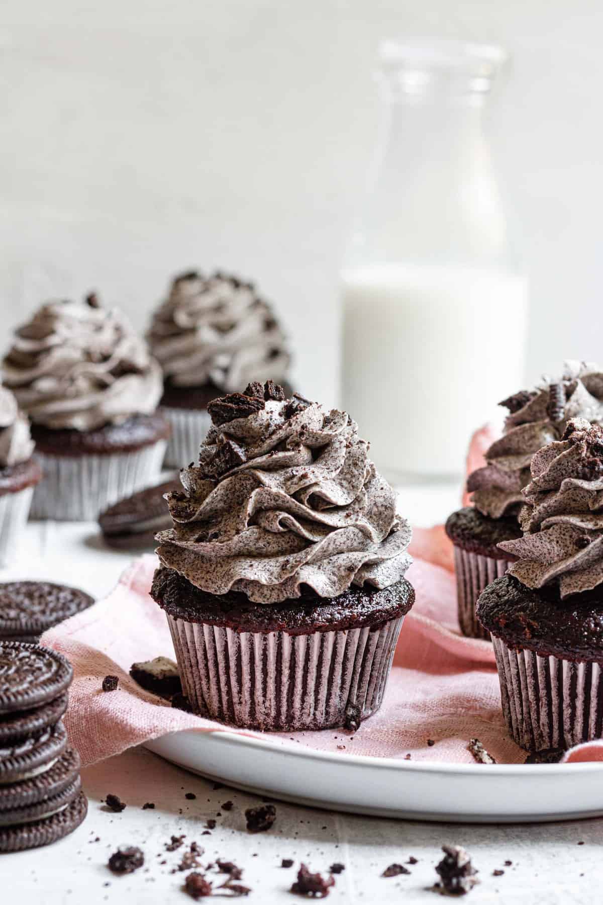 Chocolate Cupcakes with Oreo Buttercream