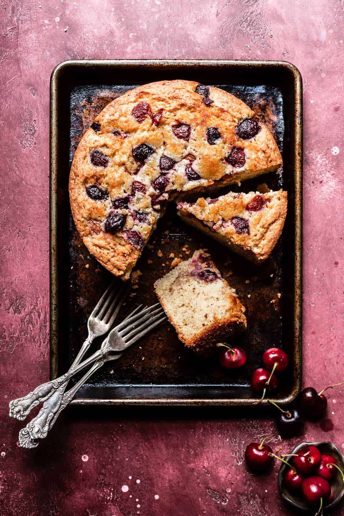 Olive Oil Cherry Cake recipe