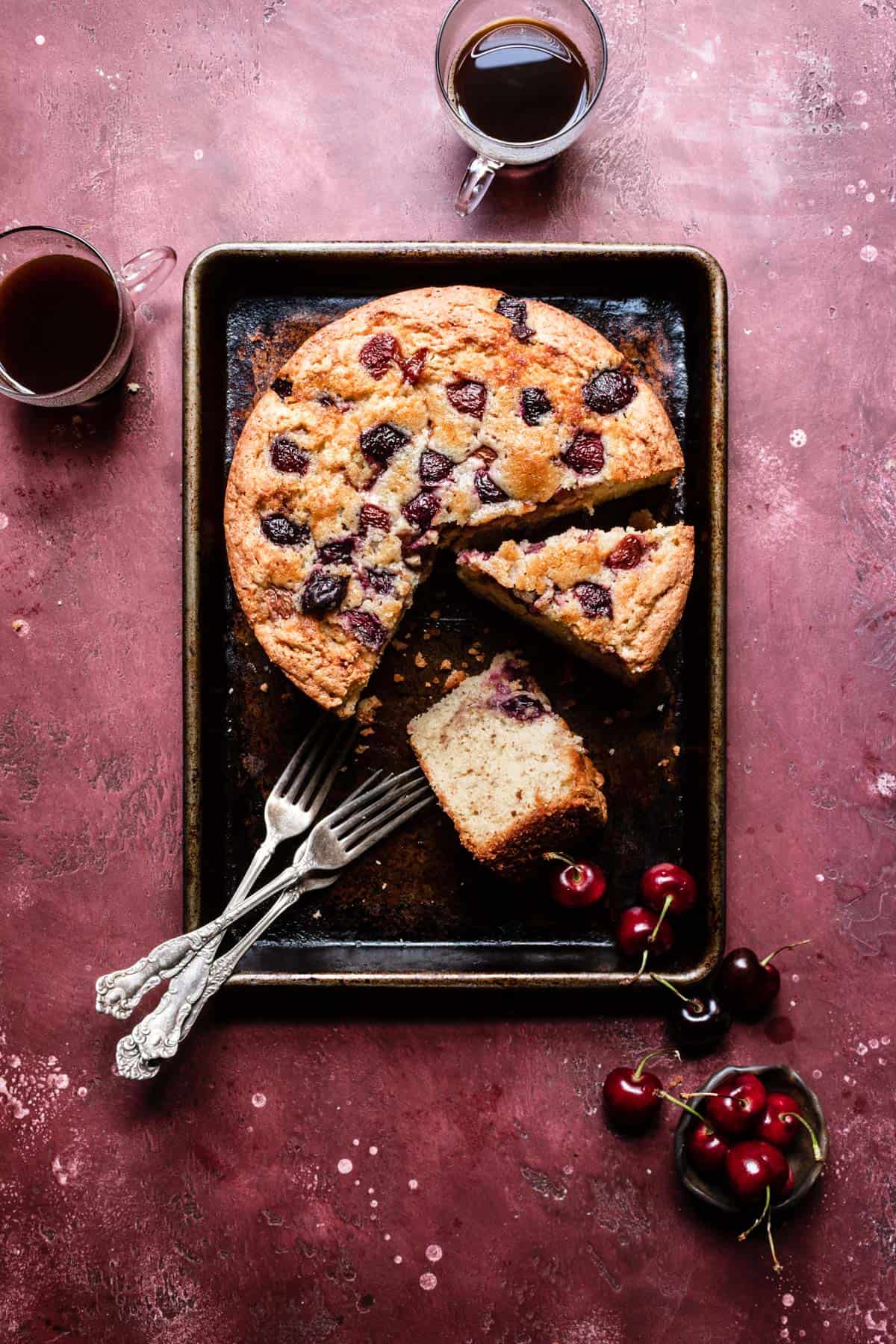 Olive Oil Cherry Cake recipe