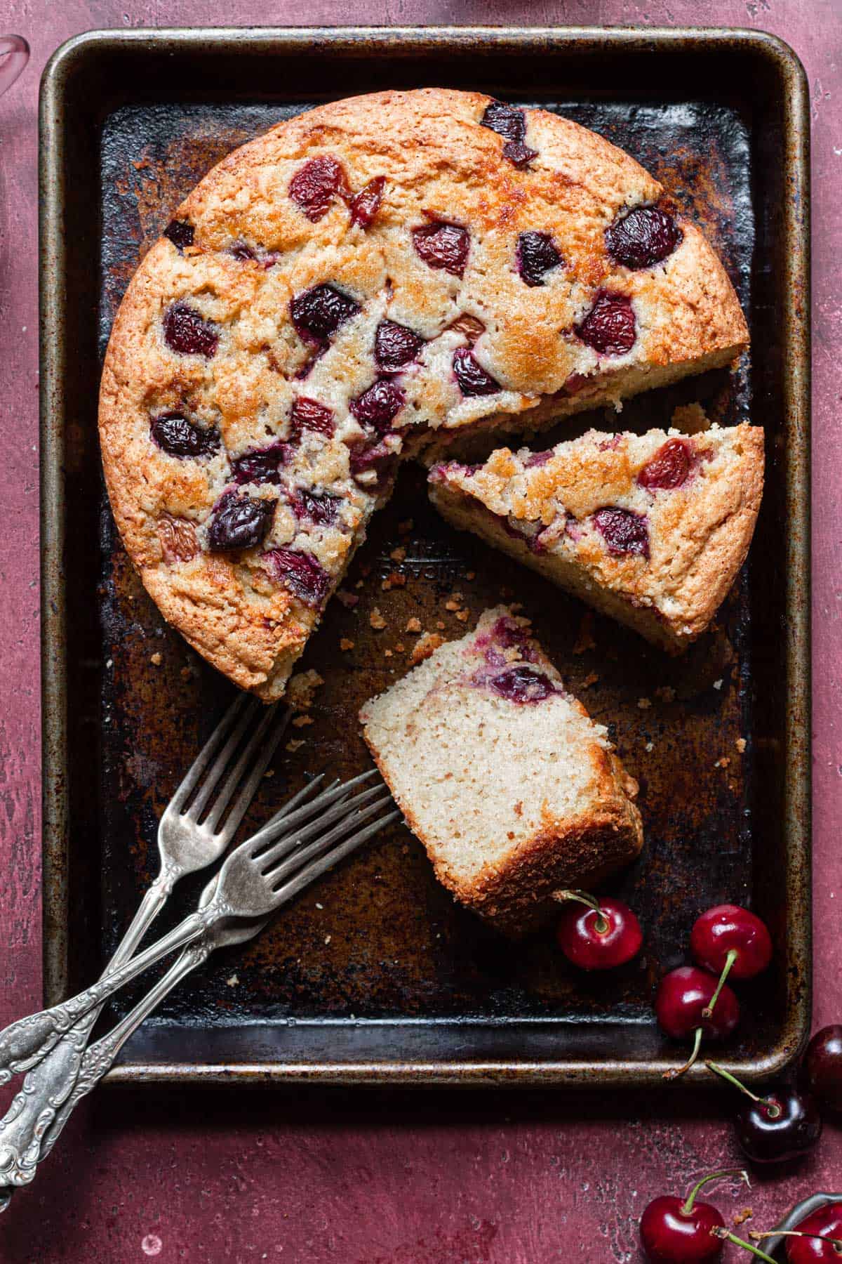 Olive Oil Cherry Cake recipe