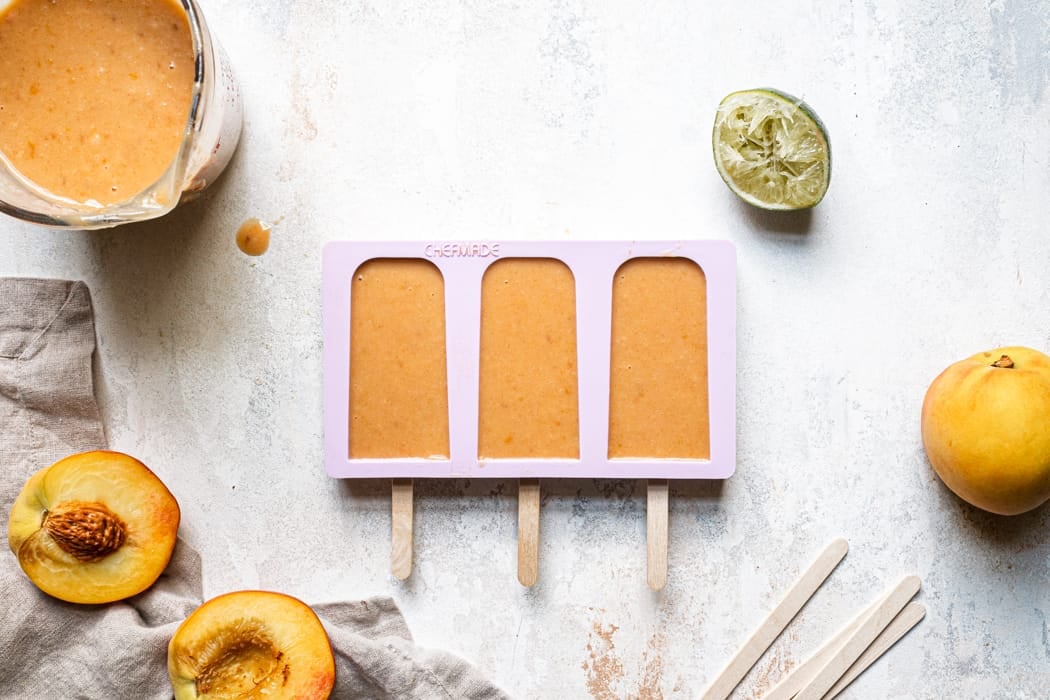 Peach popsicles recipe