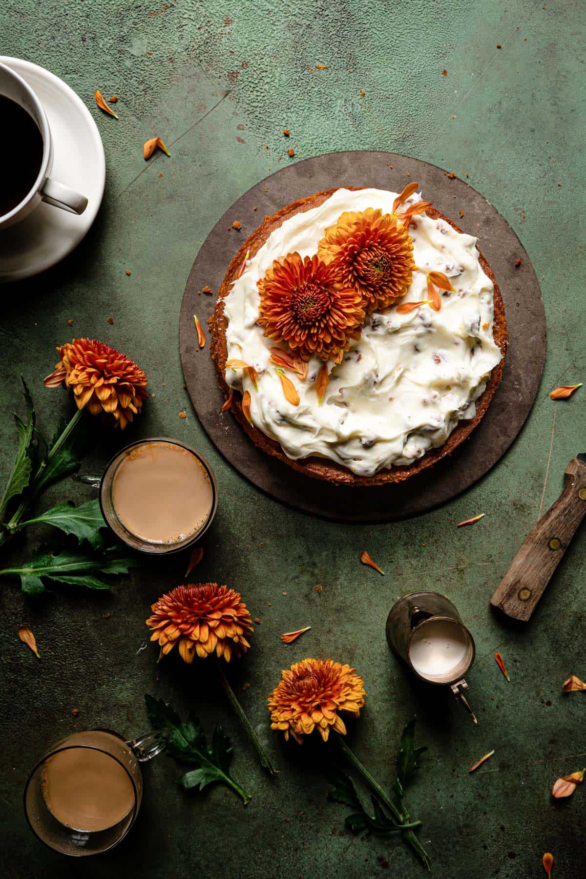 Pumpkin Cake with cream cheese frosting