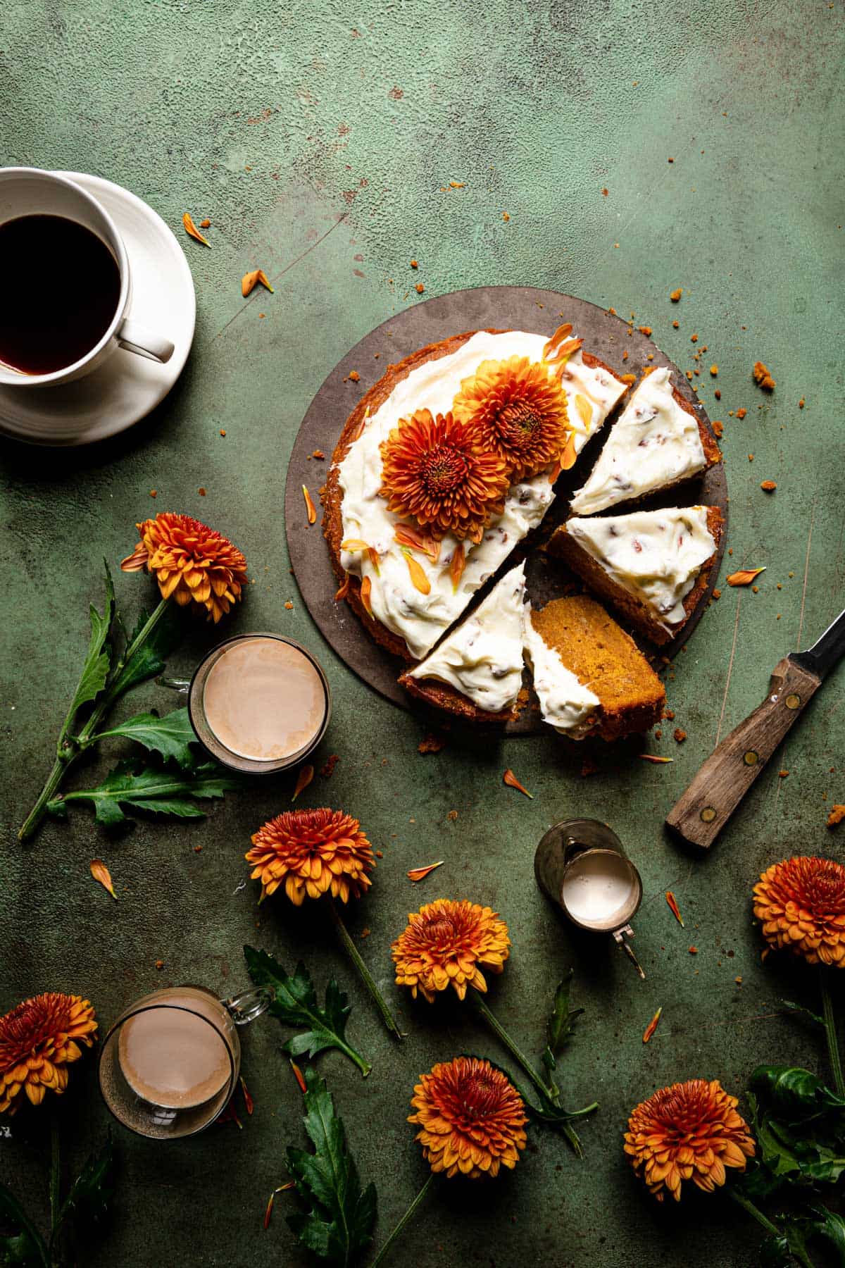 Pumpkin Cake with cream cheese frosting