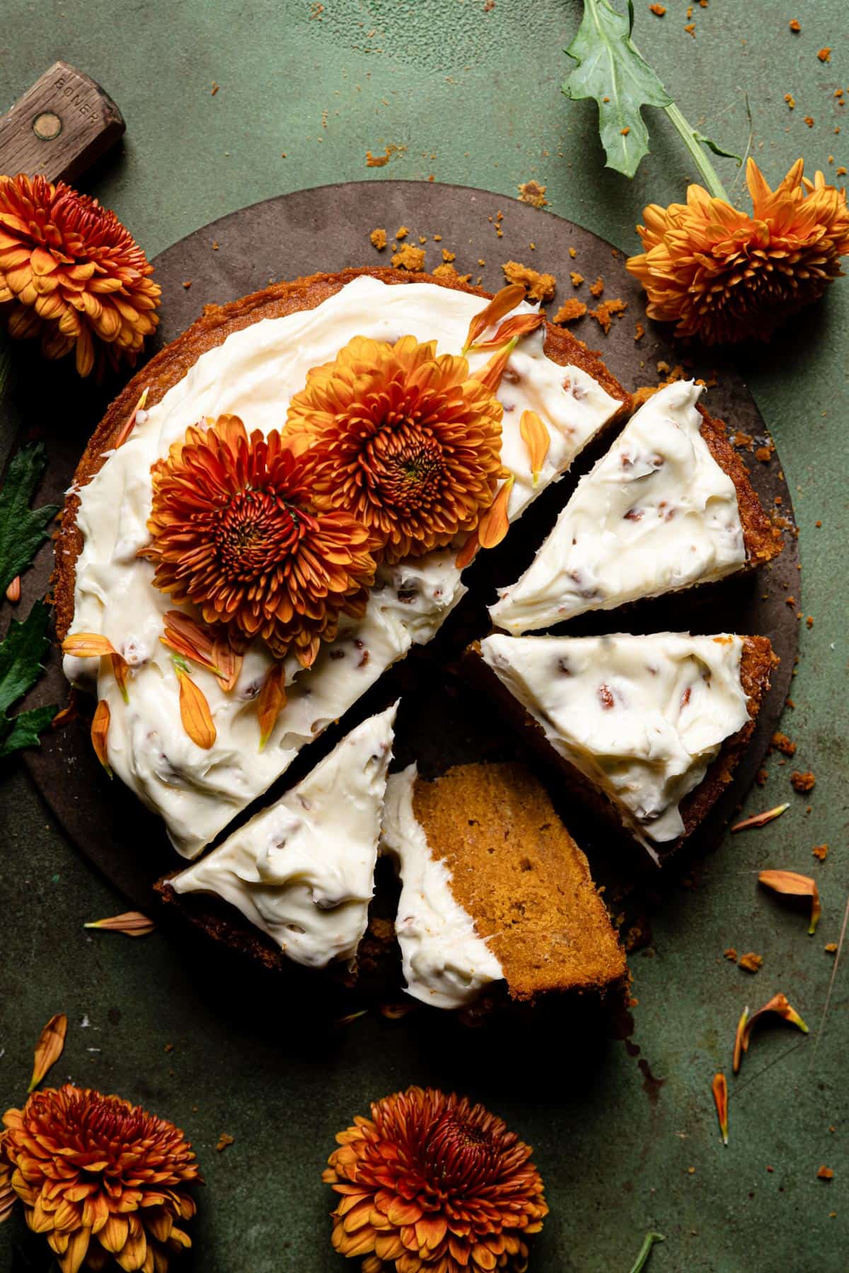 Pumpkin Cake with cream cheese frosting