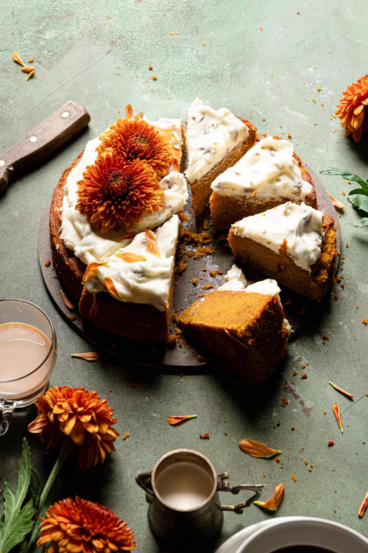 Pumpkin Cake with cream cheese frosting