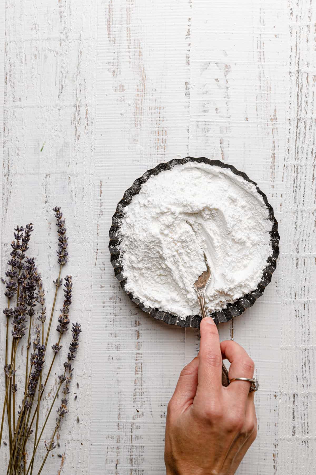 Blueberry lavender pie recipe, how starches thickens.