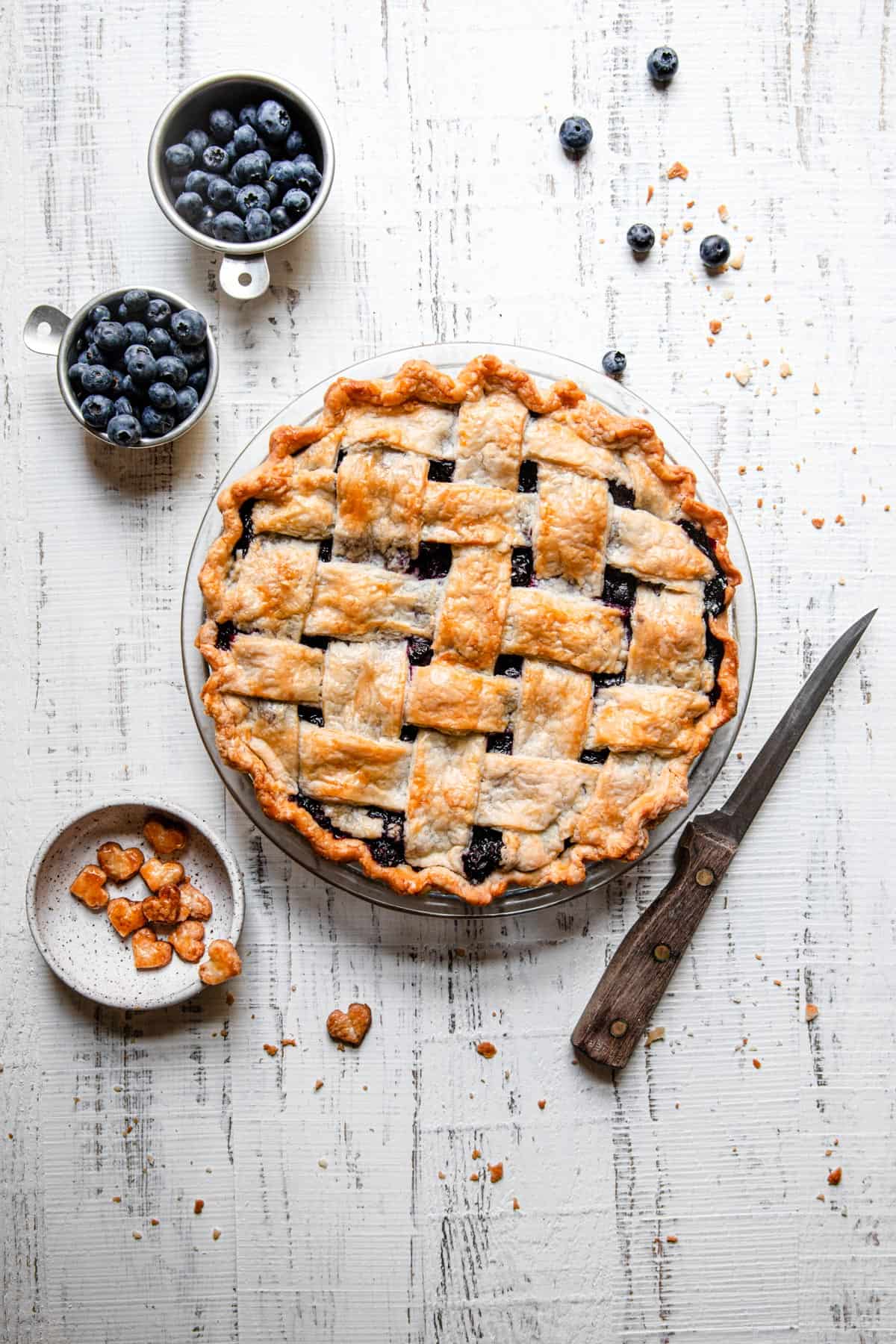 Blueberry lavender pie recipe, how starches thickens.