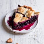 a piece of blueberry pie