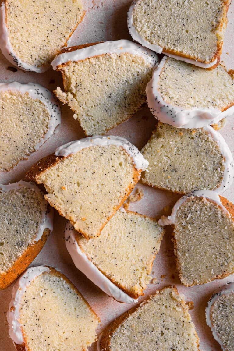 Almond Poppyseed cake is moist, tender, soft, and flavorful.