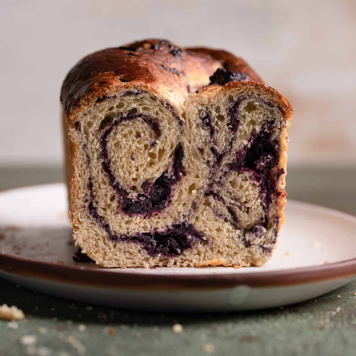 Browned Butter Blueberry Babka