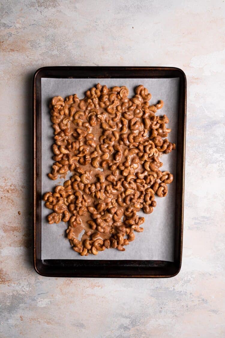 Candied Cashews Super fast and super easy recipe.