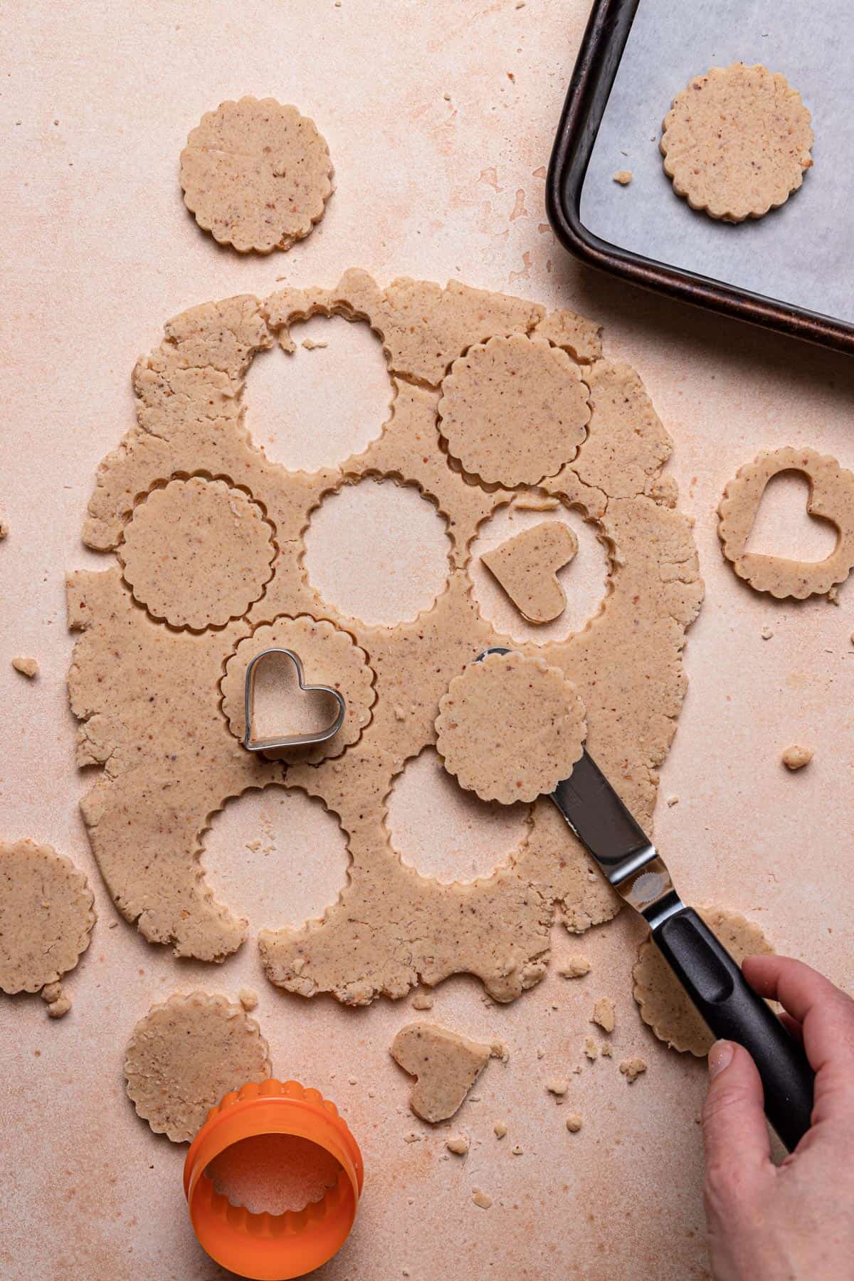 Hazelnut shortbread cookies