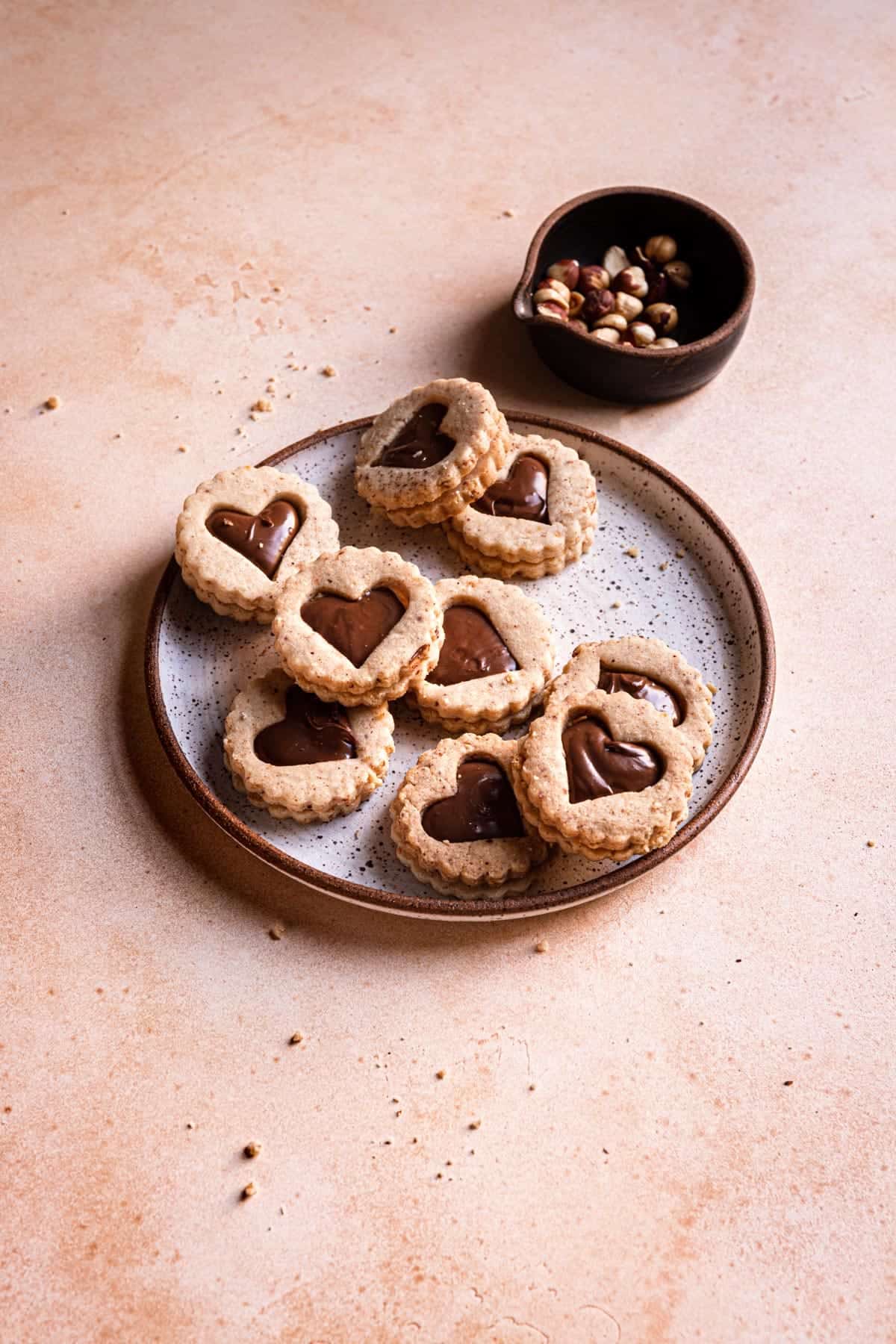 Hazelnut shortbread cookies